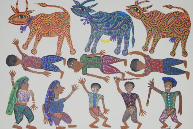 Handcrafted Standard Size Tribal Art Painting