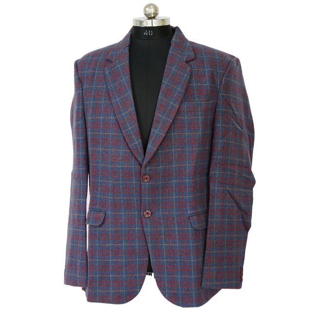 Handloom Woolen Checks Coat (44)