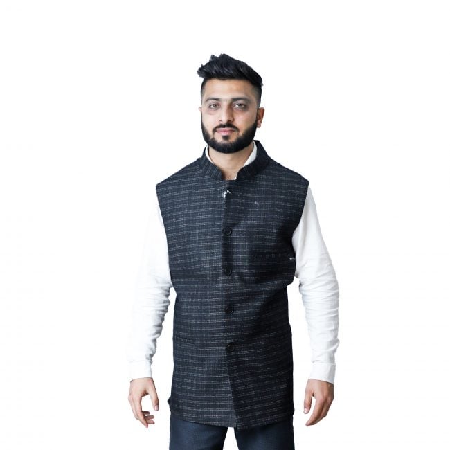Handloom Woolen Pasting Waist Coat