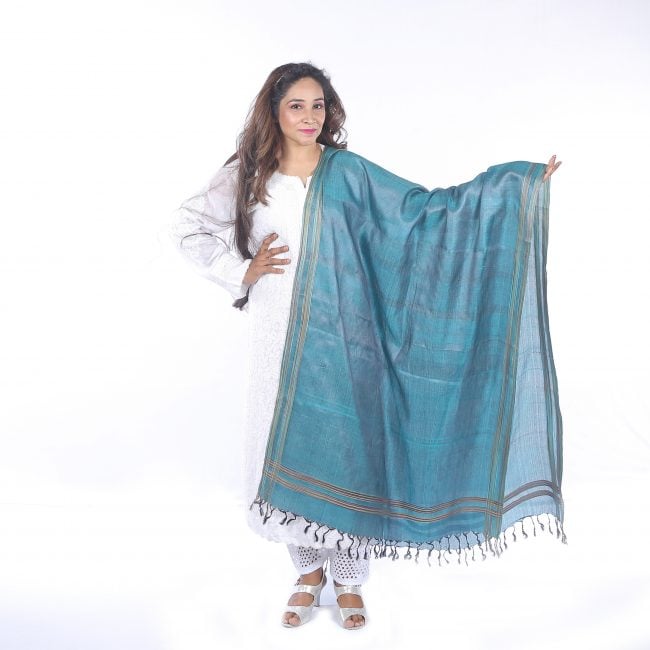 Tussar Silk Multicolor Dupatta