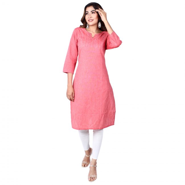 Cotton Mangalgiri with Kantha Kurta - XXL
