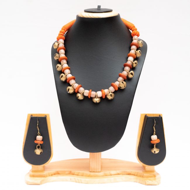 Handcrafted Necklace with Pendant and Earings