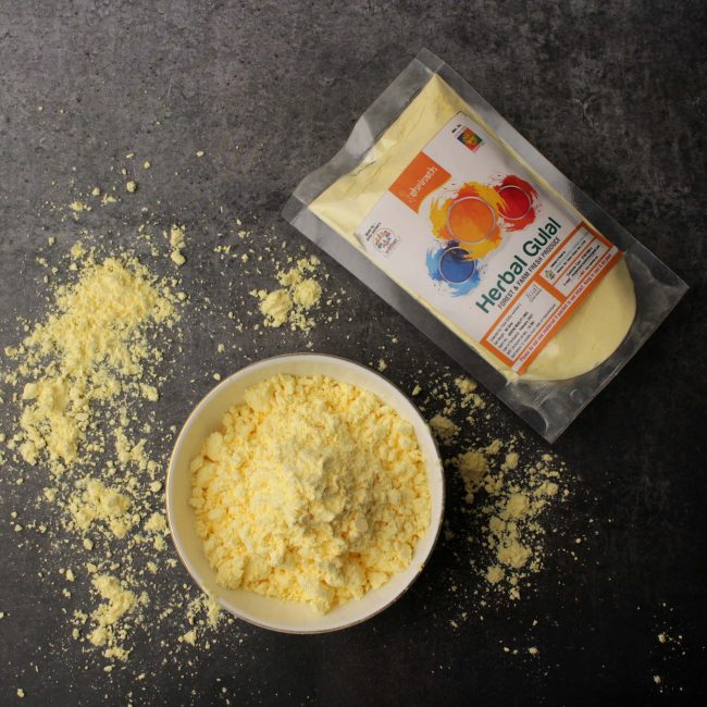 Yellow Herbal Gulal (50 Grams)