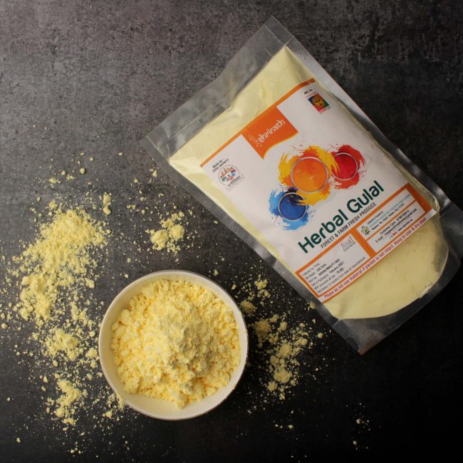 Yellow Herbal Gulal (100 Grams)