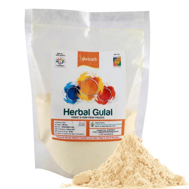 Yellow Herbal Gulal (300 Grams)