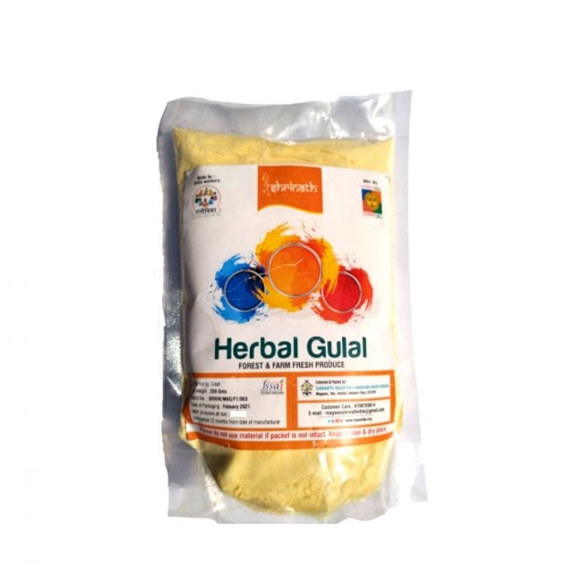 Organic Yellow Holi Color - Yellow, 250 Grams