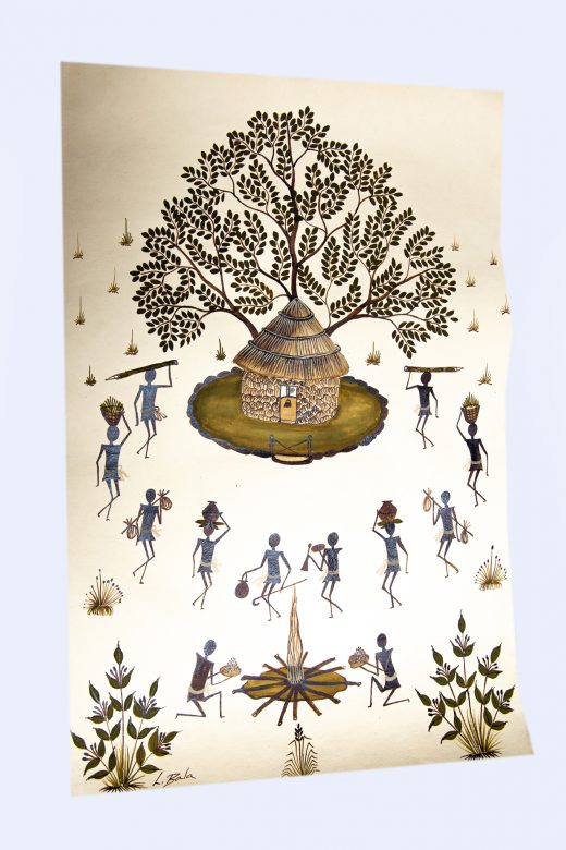 Handcrafted Canvas Kurumba Painting