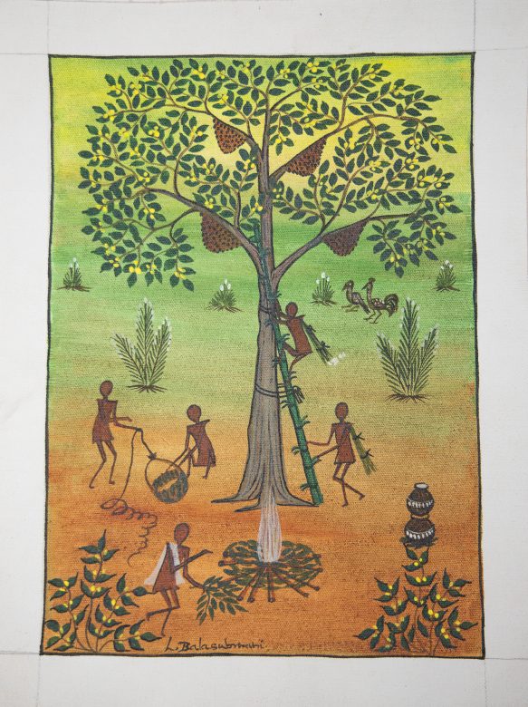 Handcrafted Canvas Kurumba Painting
