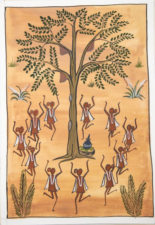 Handcrafted Canvas Kurumba Painting (12*8 Inch)