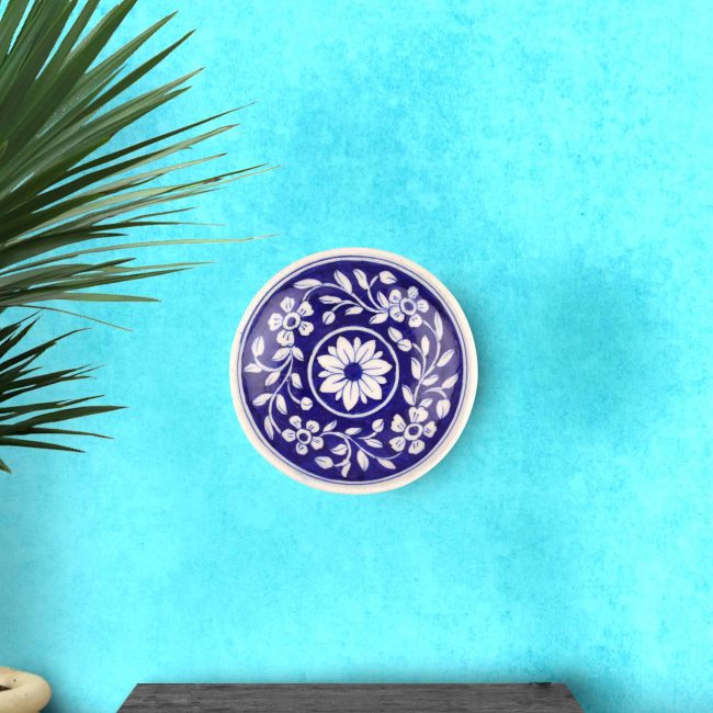 Handcrafted Multicolor Ceramic Indigo Plate
