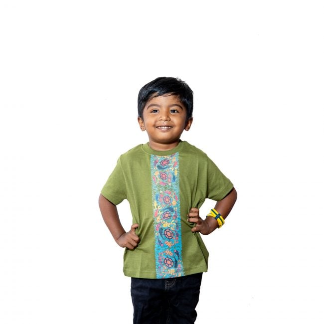 Cotton Round Neck Half Sleeve Printed Tshirt - M