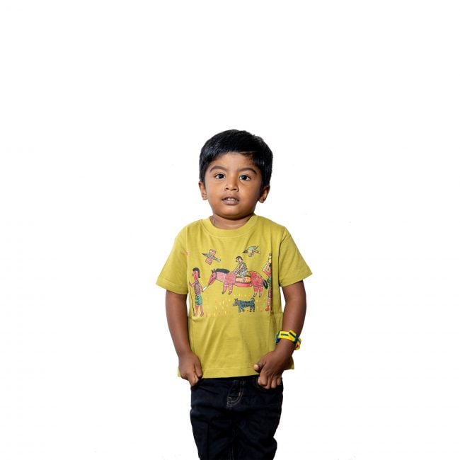 Cotton Round Neck Half Sleeve Printed Tshirt - S