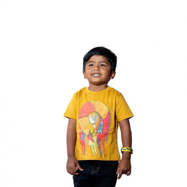 Cotton Round Neck Half Sleeve Printed Tshirt - S
