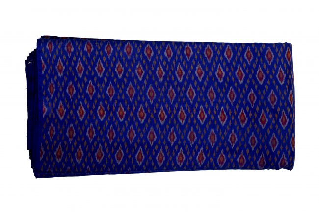 Cotton Silk Running Fabric standard Size Blue (2.5 Meters)