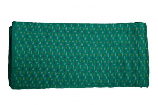 Cotton Silk Running Fabric Standard Size Green (2.5 Meters)