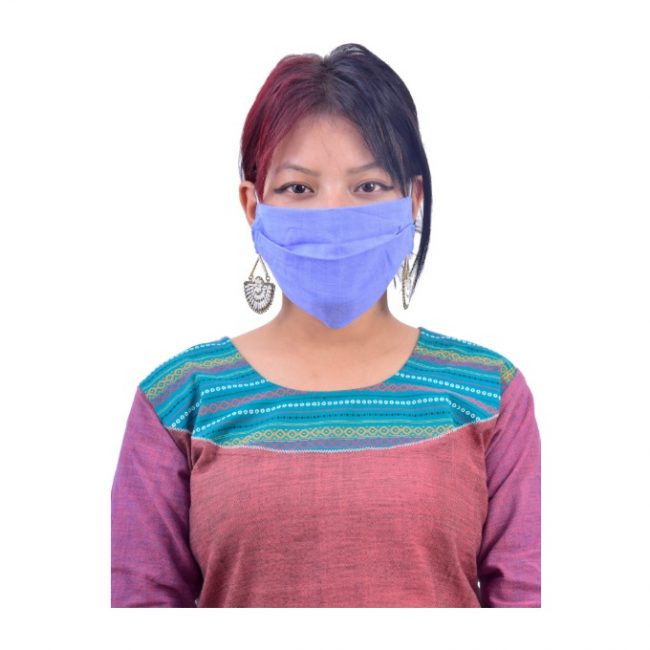 Handmade Blue Cotton Cloth Mask (Pack of 5)