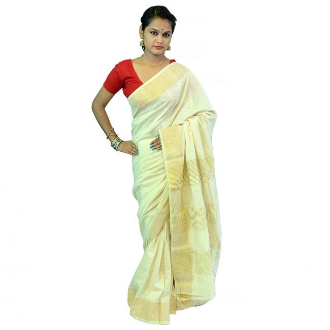 Handwoven Bafta Silk Saree