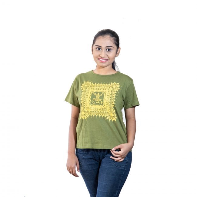 Cotton Round Neck Half Sleeve Printed Tshirt