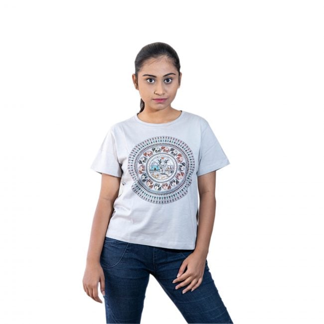 Cotton Round Neck Half Sleeve Printed Tshirt