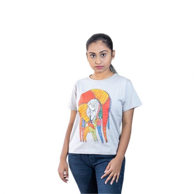 Cotton Round Neck Half Sleeve Printed Tshirt