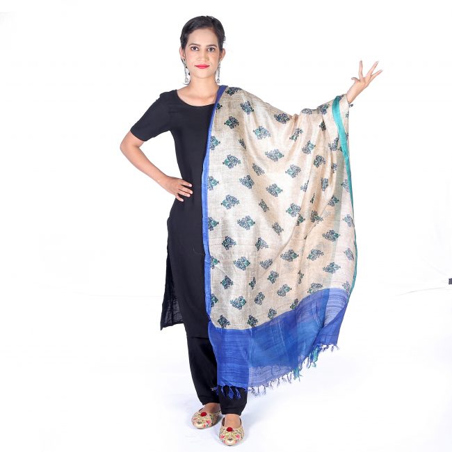 Multicolor Silk Dupatta