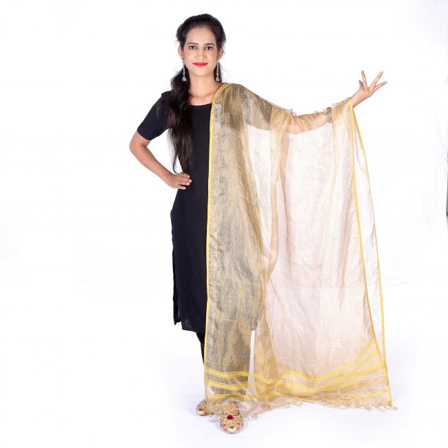 Yellow Silk Dupatta