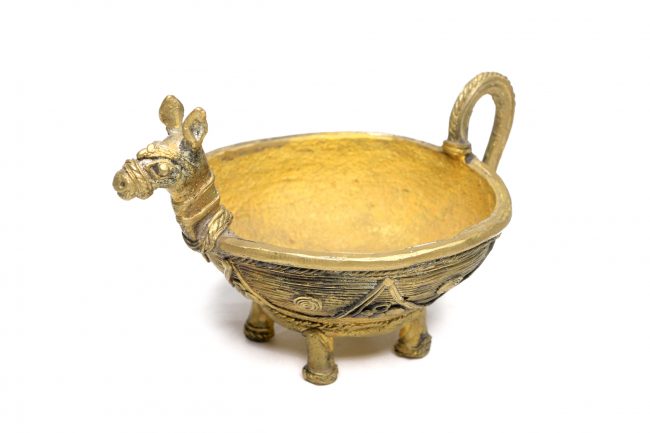 Handmade Dhokra Craft Horse Katora