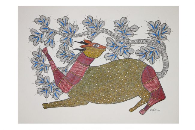 Gond Paper Multicolor Painting