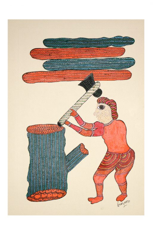 Gond Paper Multicolor Painting