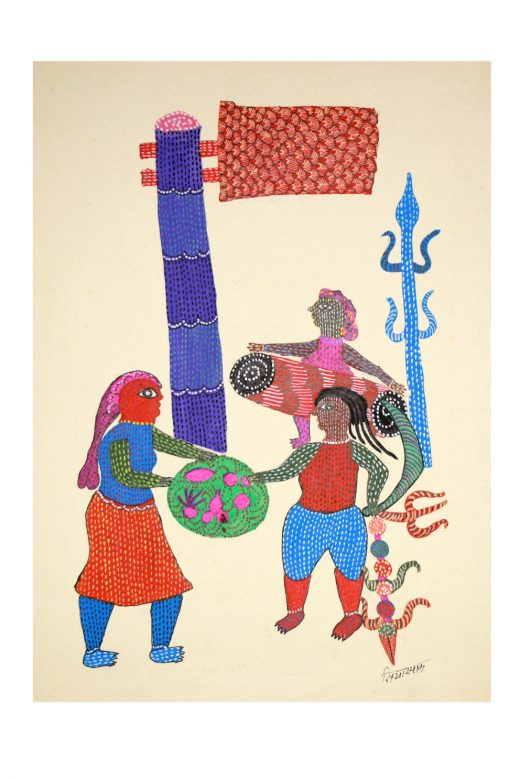 Gond Paper Multicolor Painting