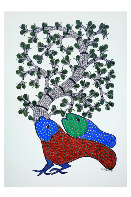 Gond Paper Multicolor Painting