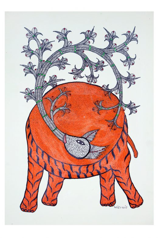 Gond Paper Multicolor Painting