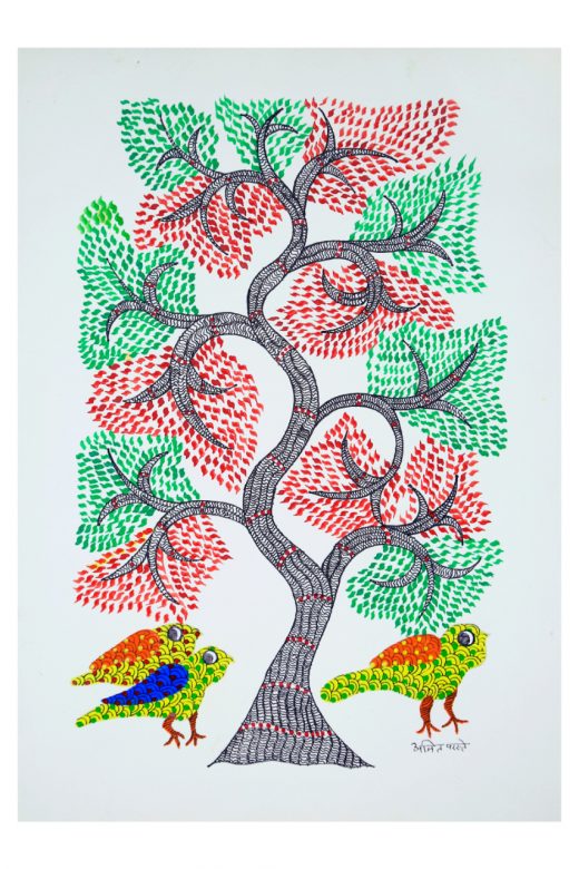 Gond Paper Multicolor Painting