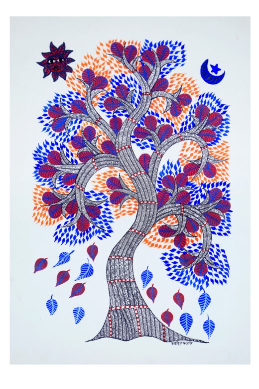 Gond Paper Multicolor Painting