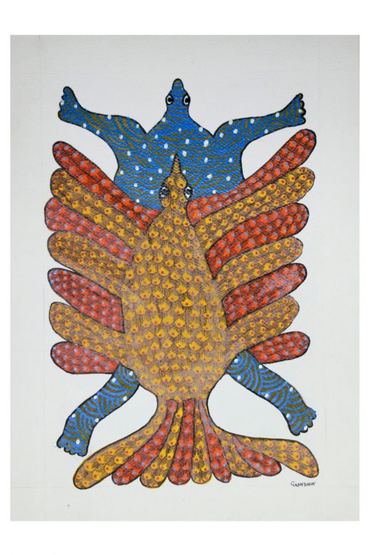 Handcrafted Gond Paper Multicolor Painting