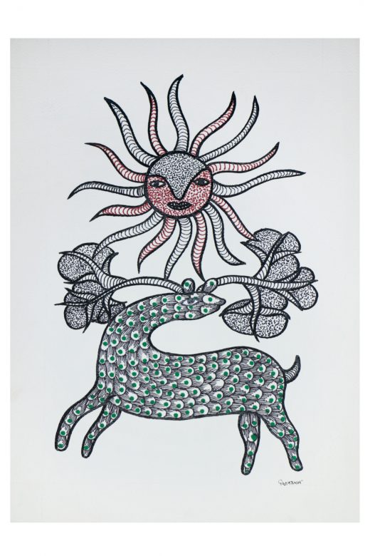 Handcrafted Gond Paper Multicolor Painting