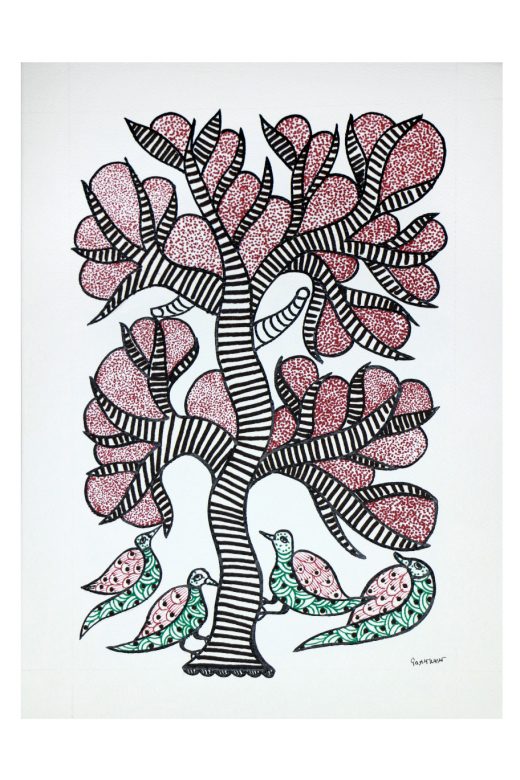 Handcrafted Gond Paper Multicolor Painting