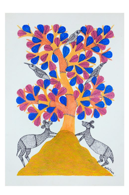 Gond Paper Multicolor Painting