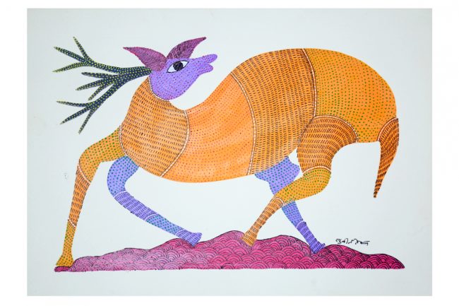 Gond Paper Multicolor Painting