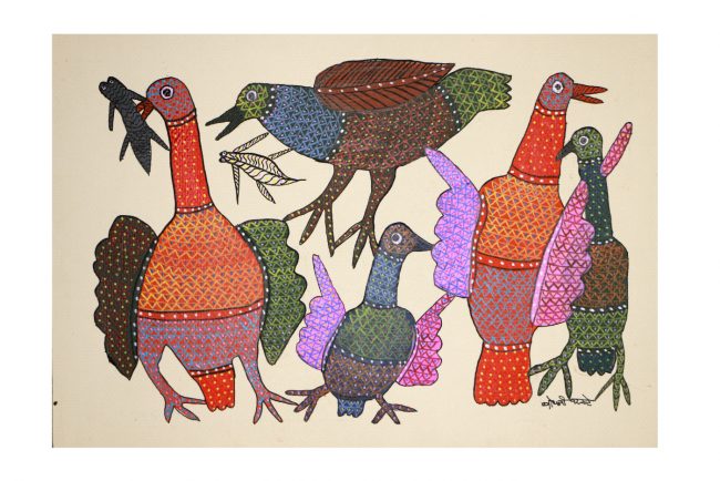 Gond Paper Multicolor Painting