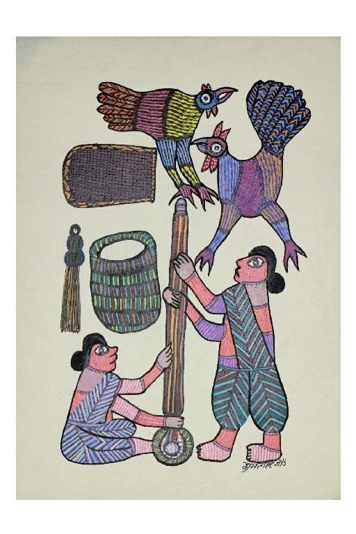 Handcrafted Standard Size Tribal Art Painting