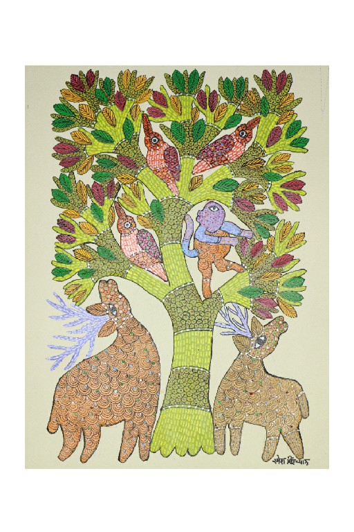 Handcrafted Standard Size Tribal Art Painting