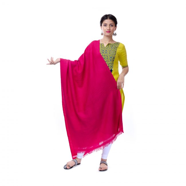 Handwoven Red Wool Stole