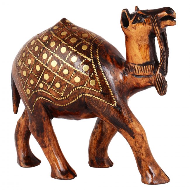 Handmade Wooden Taarkasi Camel Statue 10 cm