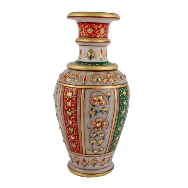 Meenakari Marble Flower Vase Small D1