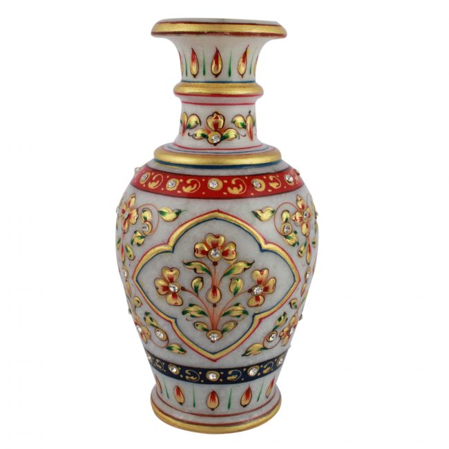 Meenakari Marble Flower Vase Small D4