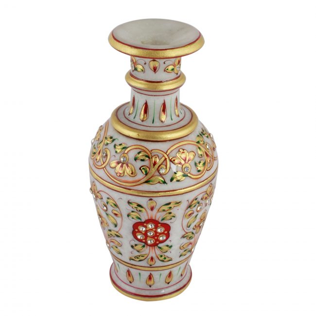 Meenakari Marble Flower Vase Small D5