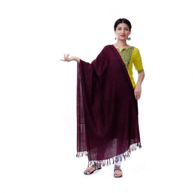 Handwoven Maroon Shawl