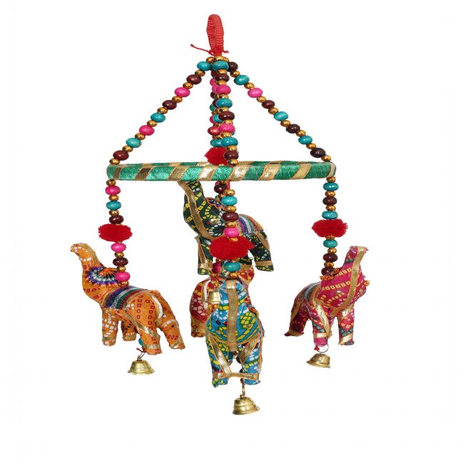 Handmade Elephant Round Jhoomar Wall Hanging