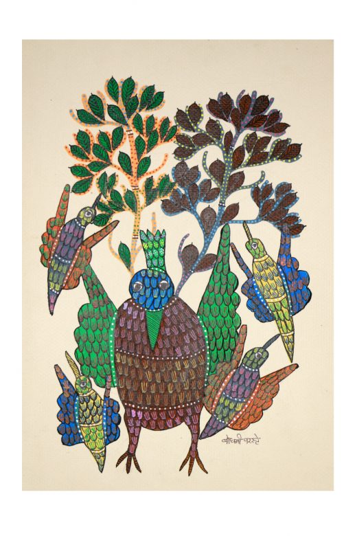 Handmade Multicolor Gond Paper Painting